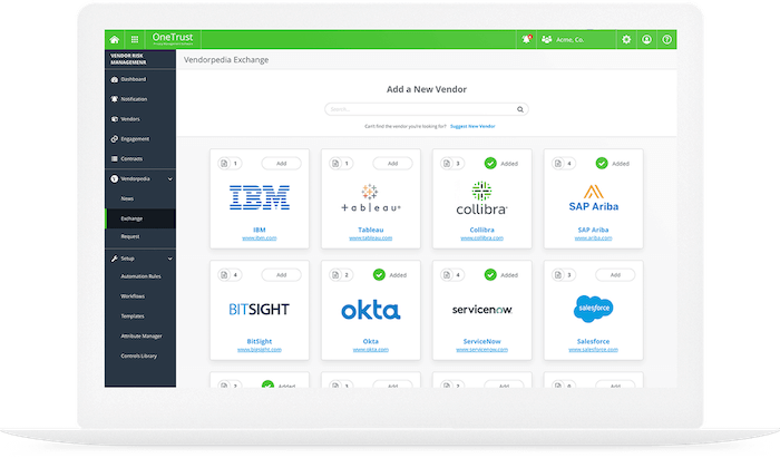 OneTrust UI