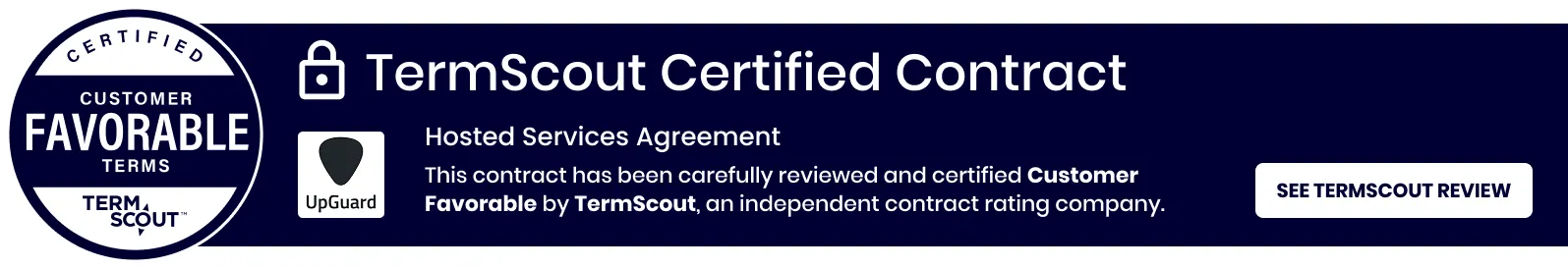 TermScout Certified Contract — UpGuard Customer Favorable